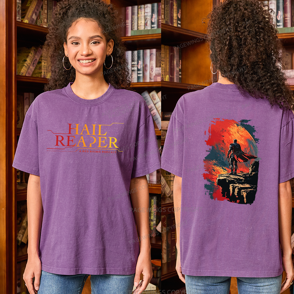 Pagewings Sci Fi Book Lover Unisex Washed T-shirt