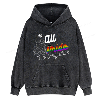 Pagewing All Pride No Prejudice Unisex Washed Hoodie