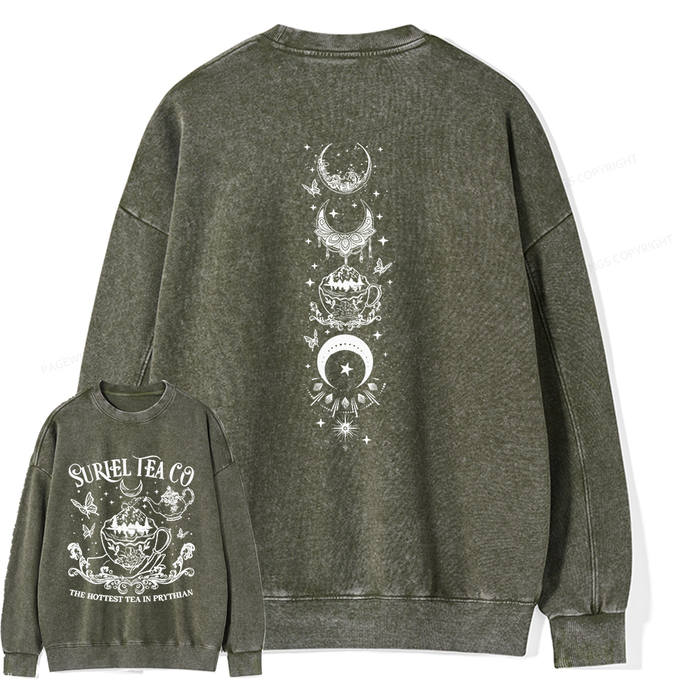 Pagewings Suriel Tea Co Unisex Washed Sweatshirt