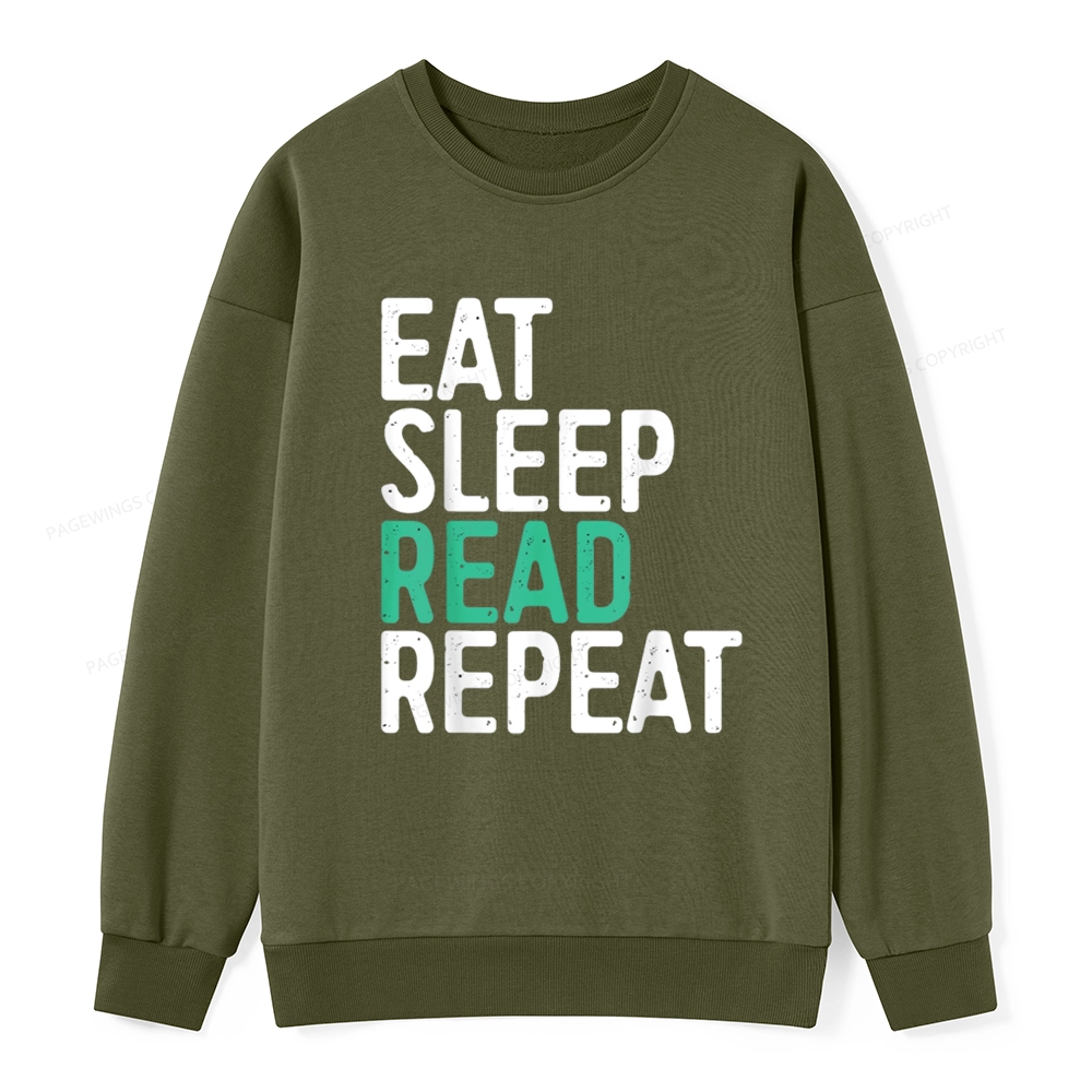Pagewings Eat Sleep Read Repeat Unisex Classic Sweatshirt