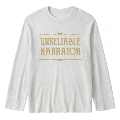 Pagewings Unreliable Narrator Unisex Lightweight Long Sleeve T-Shirt
