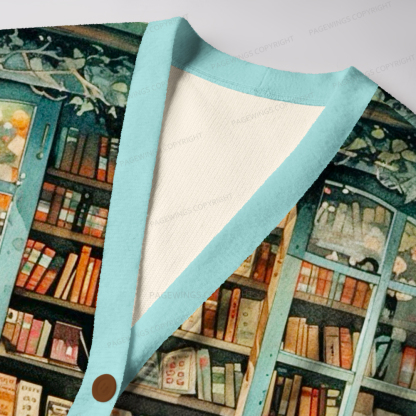 Pagewings Cats Loves Reading Unisex Cardigan Sweaters