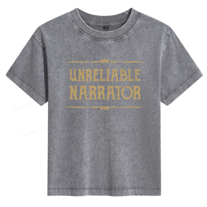 Pagewings Unreliable Narrator Women's Washed T-shirt