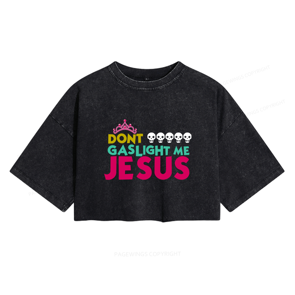Pagewings Sci-Fi Bookish Women's Washed Cropped T-shirt