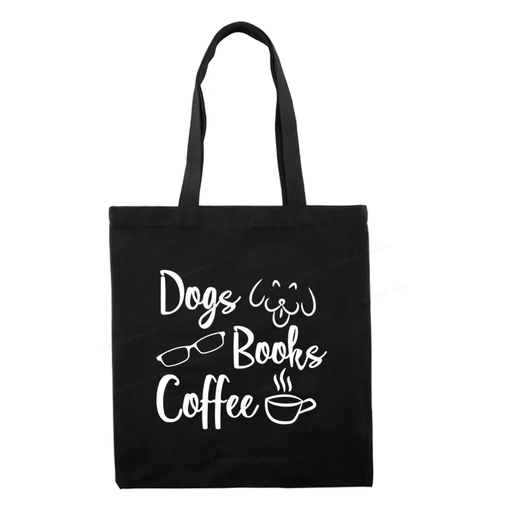 Pagewings Dogs Books Coffee Tote Bag