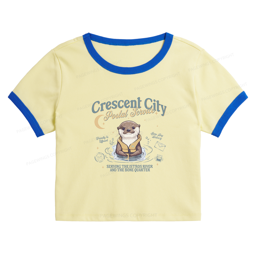Pagewing Reading Fantasy Bookish Baby Tee Cropped Ringer T-Shirt