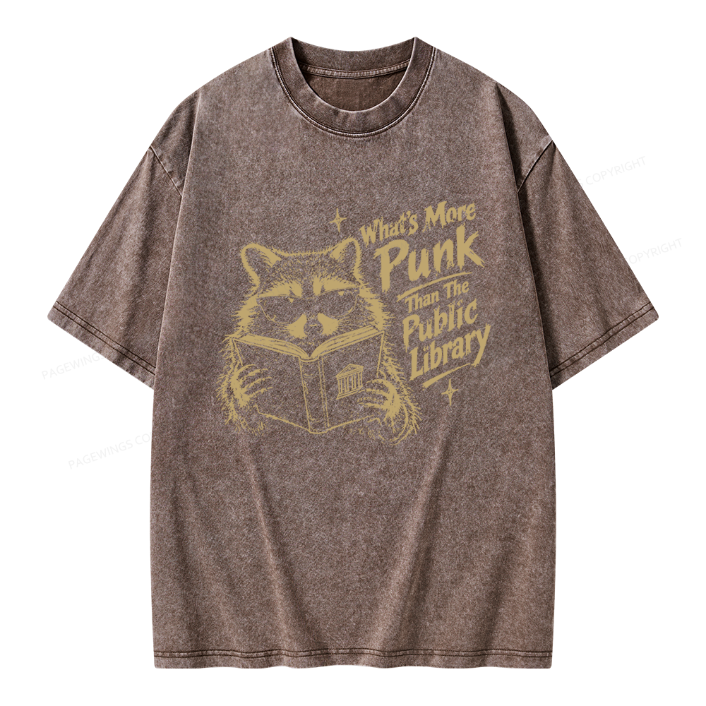 Pagewings What's More Punk Than The Public Library Unisex Washed T-shirt