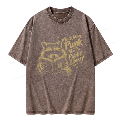 Pagewings What's More Punk Than The Public Library Unisex Washed T-shirt