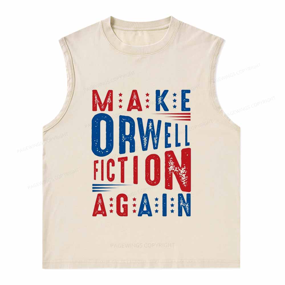 Pagewings 1984 Book Unisex Washed Tank Top