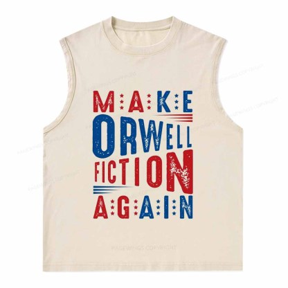 Pagewings 1984 Book Unisex Washed Tank Top