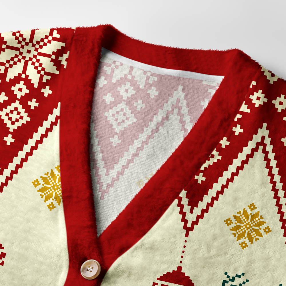 Pagewings Holiday Book Tree Light Knit Unisex Cardigan Sweaters