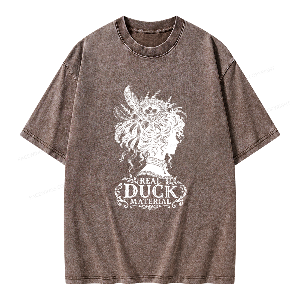 Pagewings Real Duck Material  Bookish Unisex Washed T-shirt