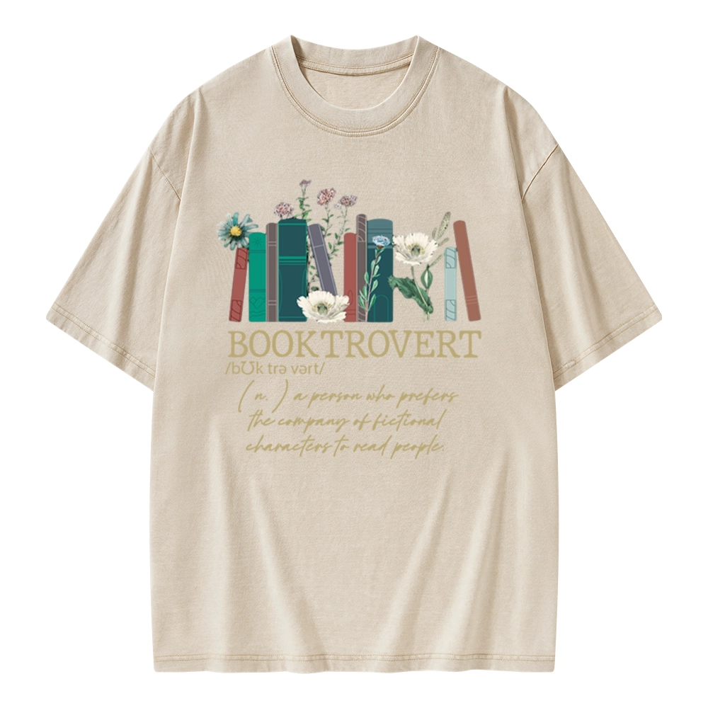 Pagewings Booktrovert Unisex Washed T-shirt