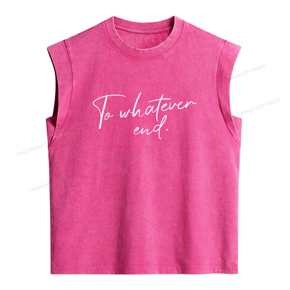 Pagewings To Whatever End Women's Washed Tank Top