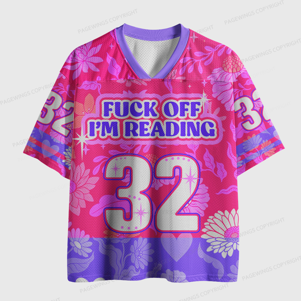 Pagewings Fuck Off I'm Reading Unisex Mesh Jersey