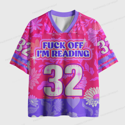 Pagewings Fuck Off I'm Reading Unisex Mesh Jersey
