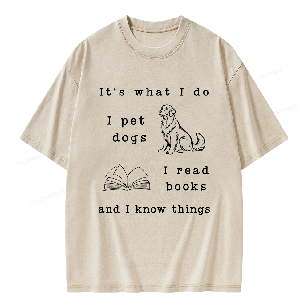 Pagewings I Read Books Unisex Washed T-shirt