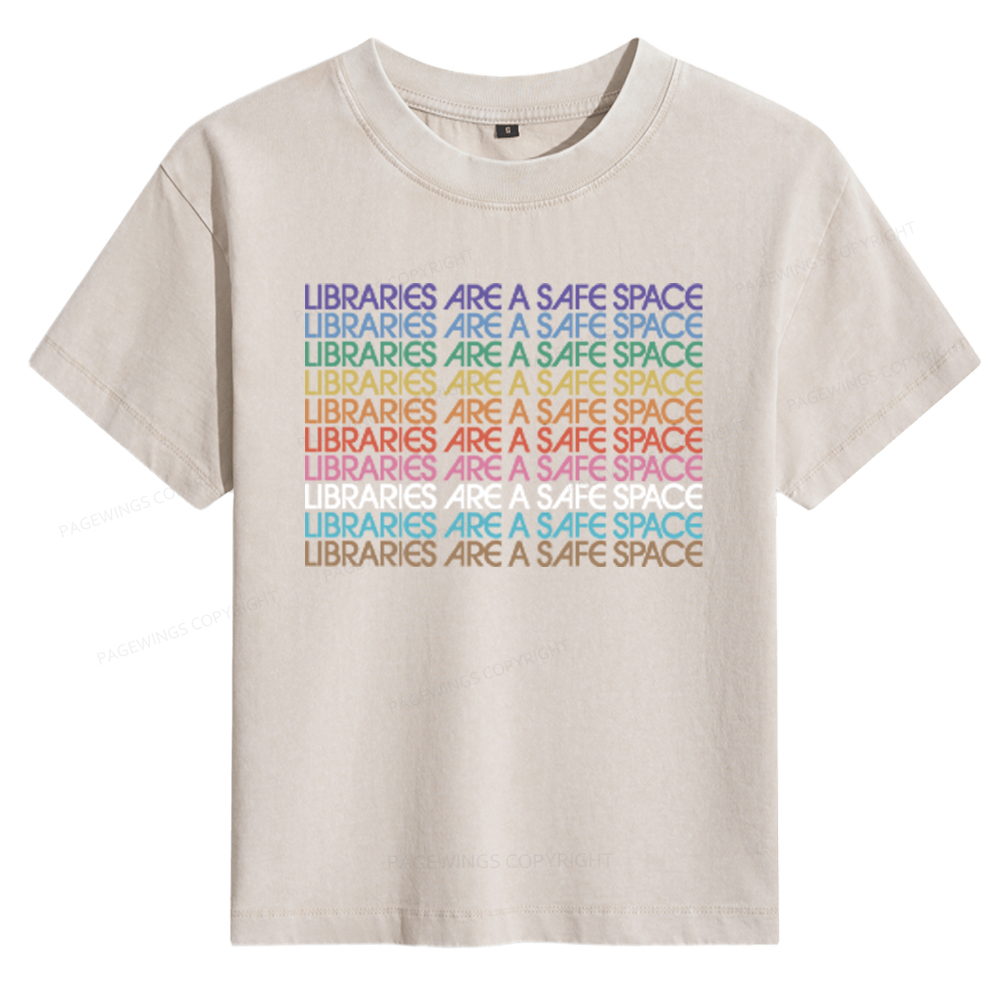 Pagewings Libraries Are For Everyone Women's Washed T-shirt