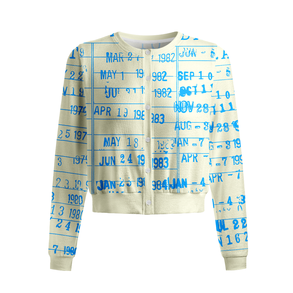 Pagewings Library Card Crew Neck Cardigan Sweaters