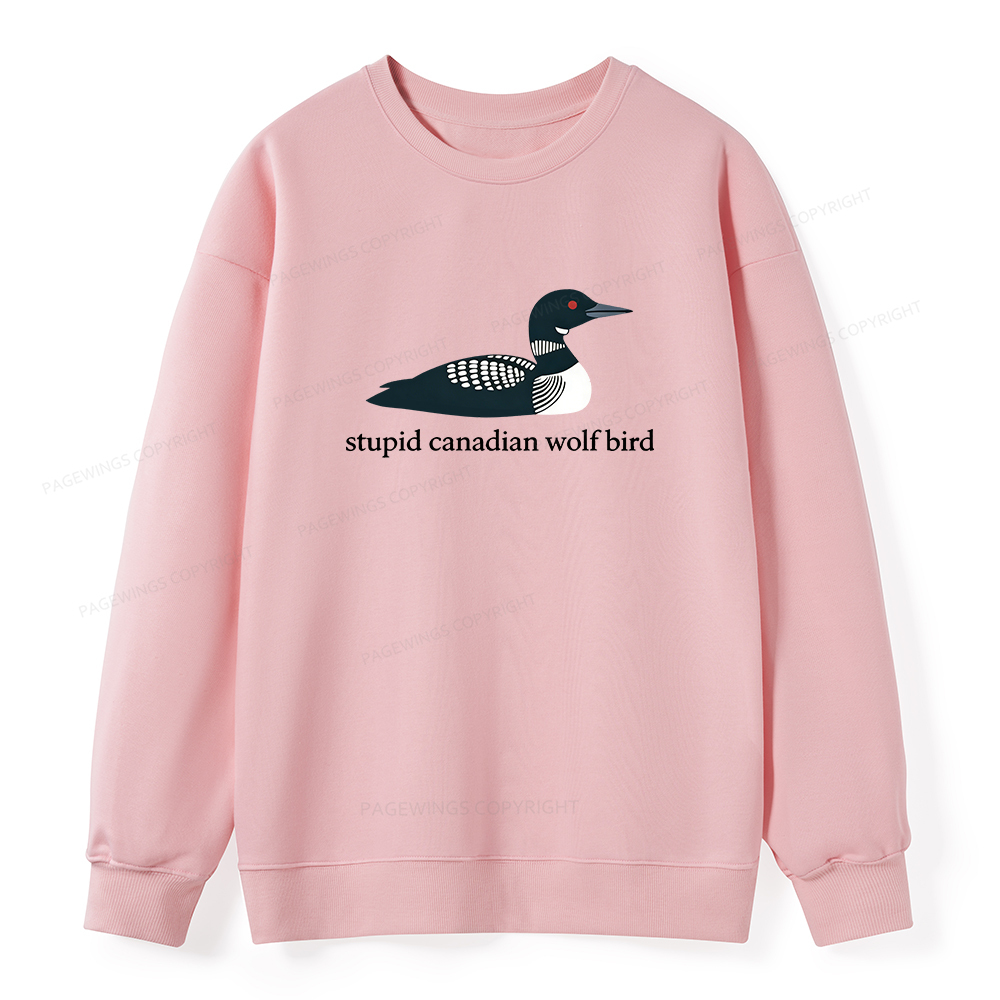 Pagewings Stupid Canadian Wolf Bird Unisex Classic Sweatshirt
