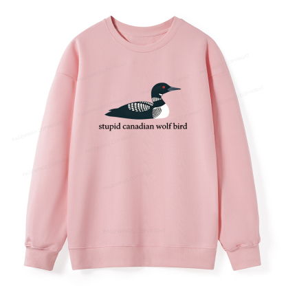 Pagewings Stupid Canadian Wolf Bird Unisex Classic Sweatshirt