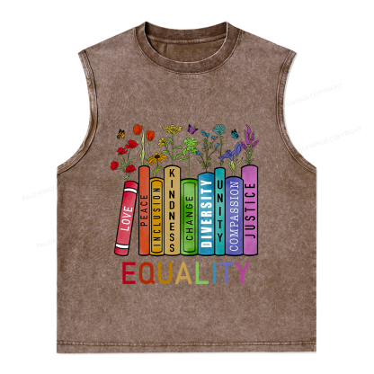 Pagewings Equal Rights Shirt Unisex Washed Tank Top