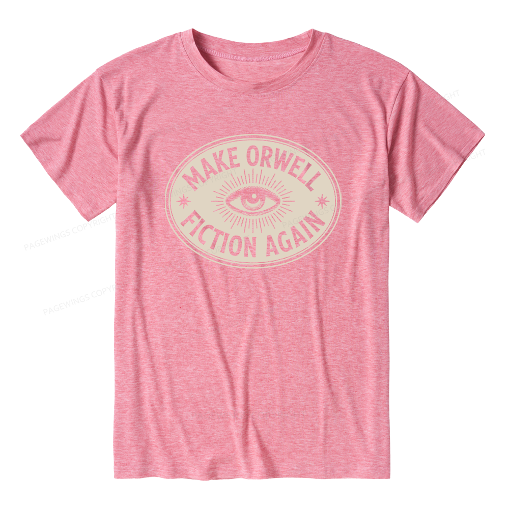 Pagewings Make Orwell Fiction Again Unisex Heather T-Shirt
