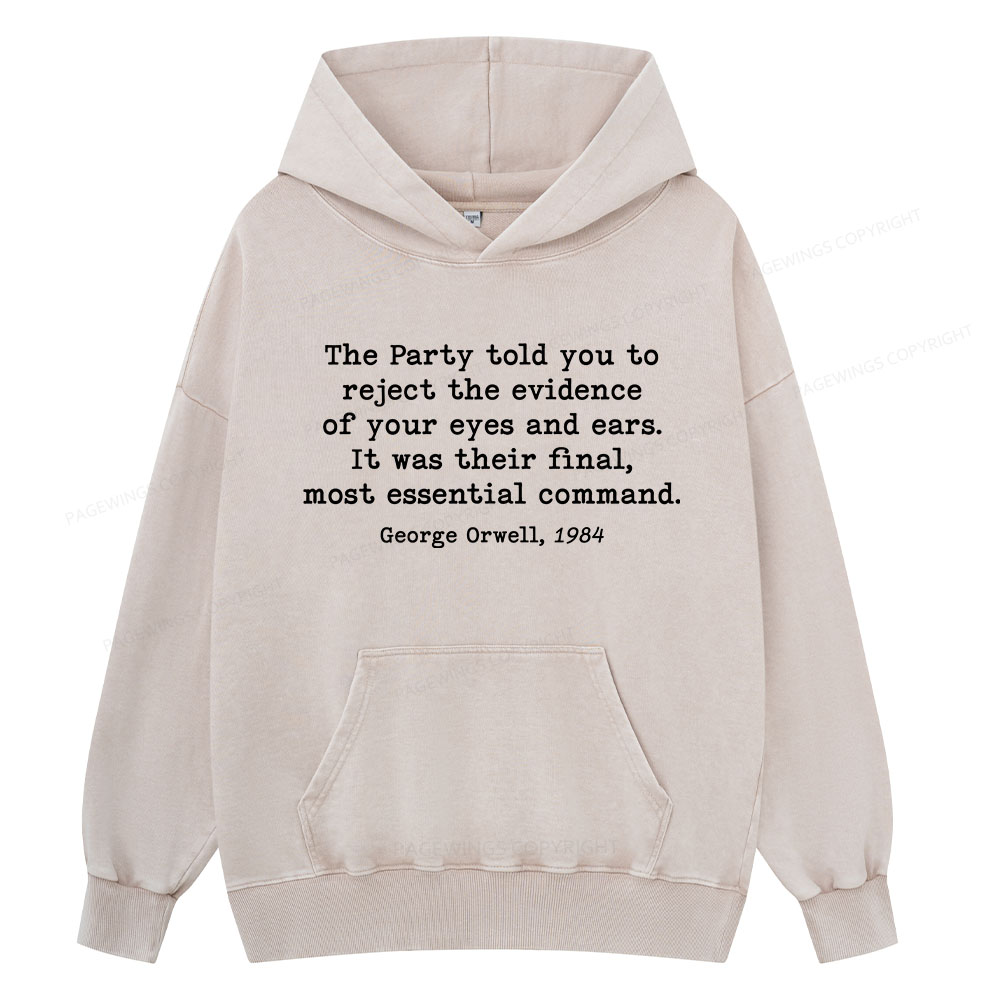 Pagewing It Was Their Final Most Essential Command Unisex Washed Hoodie