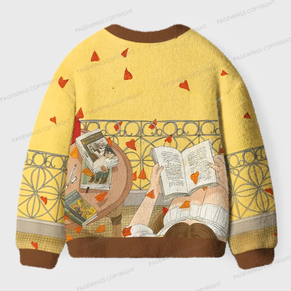 Pagewings Book Girl  Unisex Ugly Cardigan Sweaters