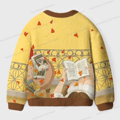 Pagewings Book Girl  Unisex Ugly Cardigan Sweaters