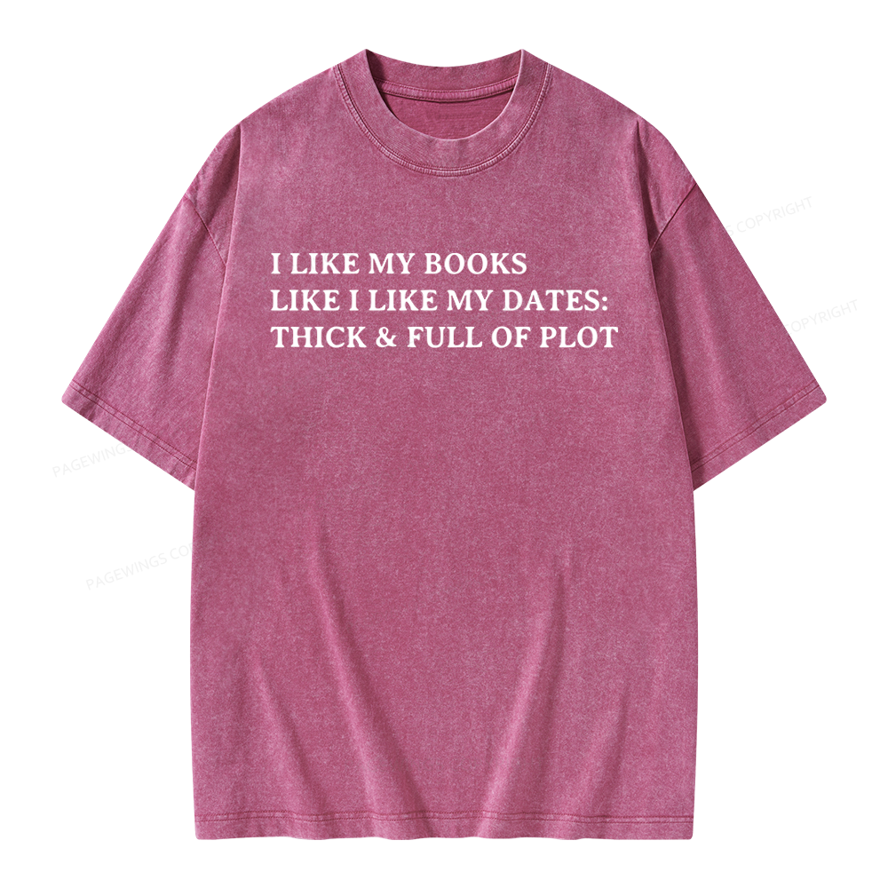 Pagewings I Like My Books Unisex Washed T-shirt