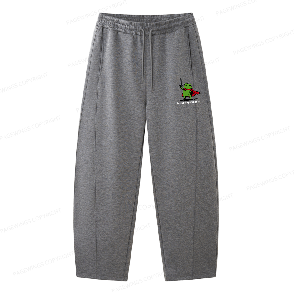 Pagewings Defend The Public Library Unisex Barrel Sweatpants