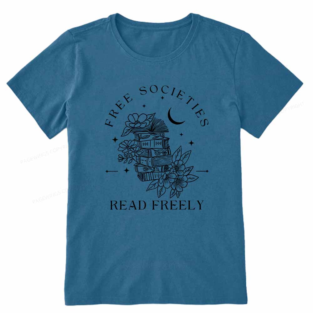 Pagewings Free Societies Read Freely Comfort Colors Shirt Unisex Classic T-shirt