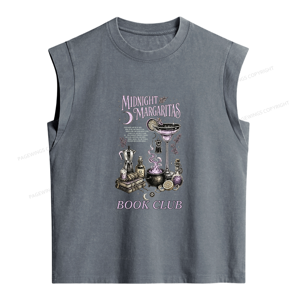 Pagewings Midnight Margaritas Book Club Women's Washed Tank Top