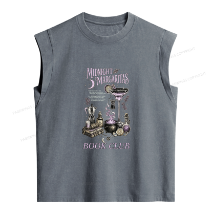 Pagewings Midnight Margaritas Book Club Women's Washed Tank Top