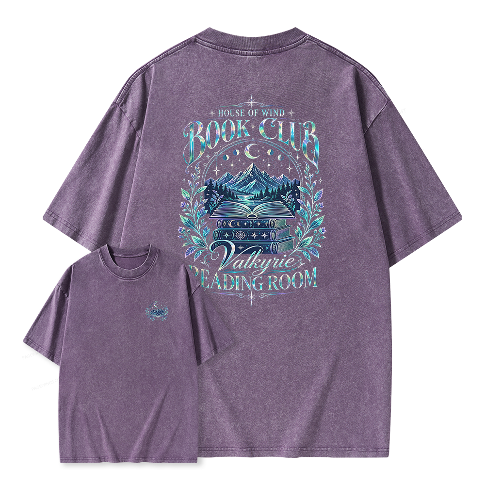 Pagewings House Of Wind Book Club Unisex Washed T-shirt