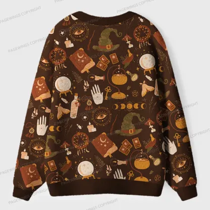 Pagewings Cozy Books And Tea Unisex Ugly Cardigan Sweaters