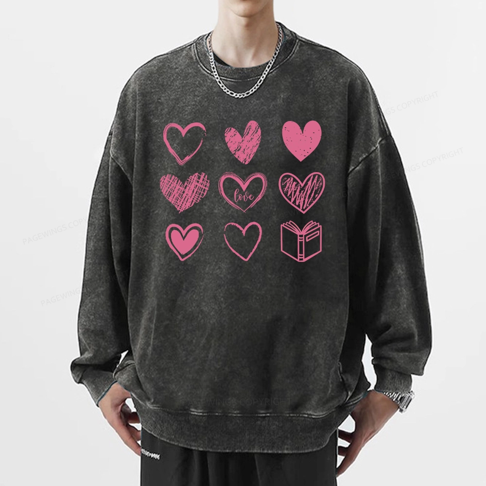 Pagewings To Love And Learn How To Be Loved Unisex Washed Sweatshirt