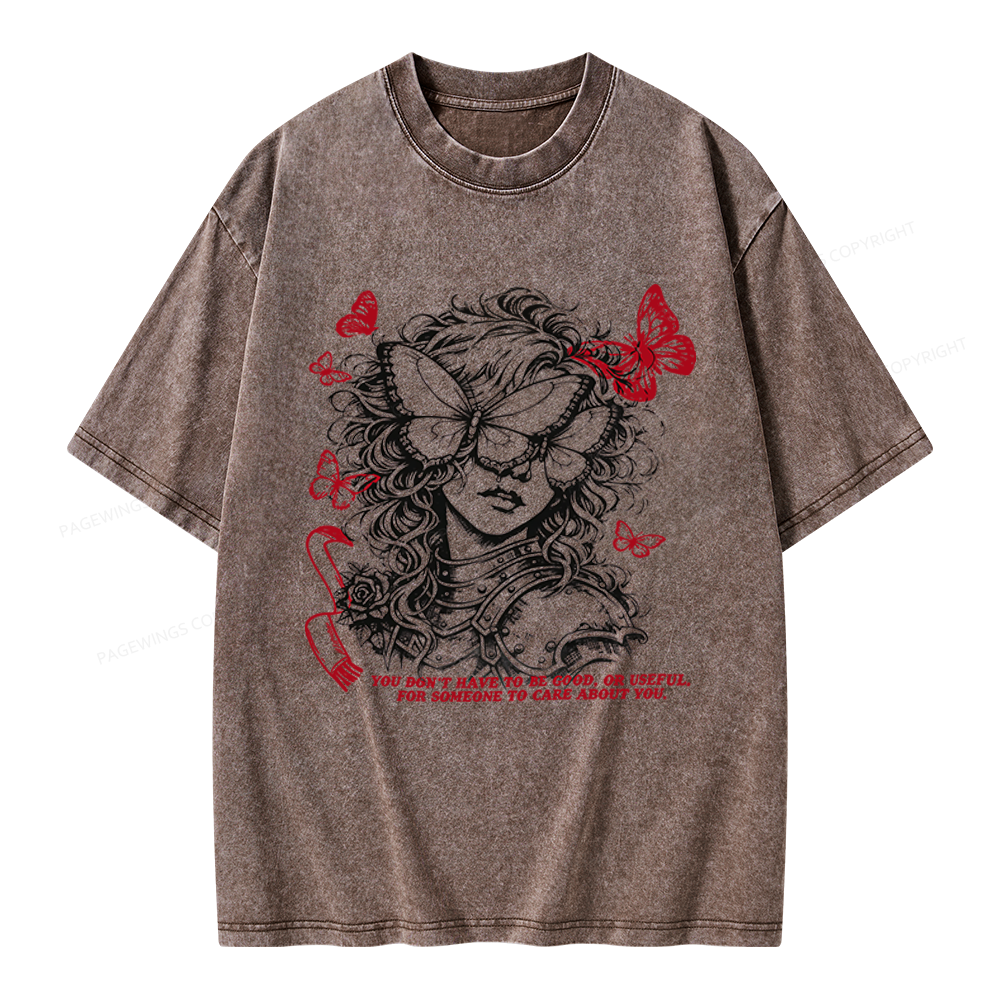 Pagewings Dark Fantasy Lover Unisex Washed T-shirt