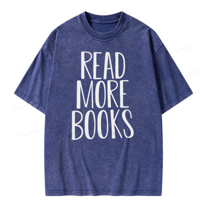Pagewings Read More Books Unisex Washed T-shirt