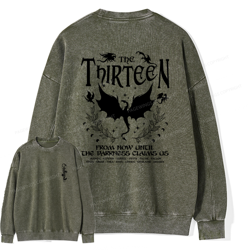 Pagewings The Thirteen Unisex Washed Sweatshirt