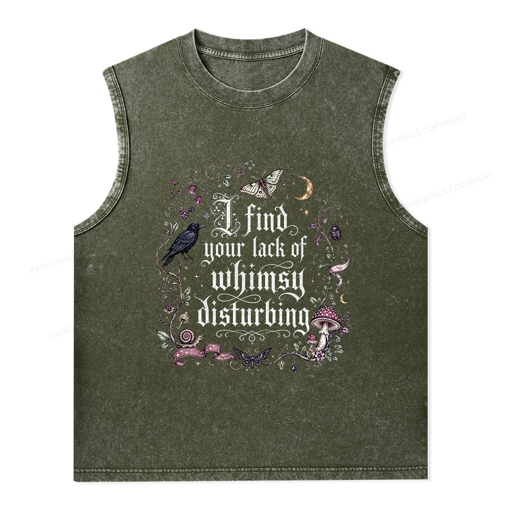 Pagewings Lack of Whimsy Unisex Washed Tank Top