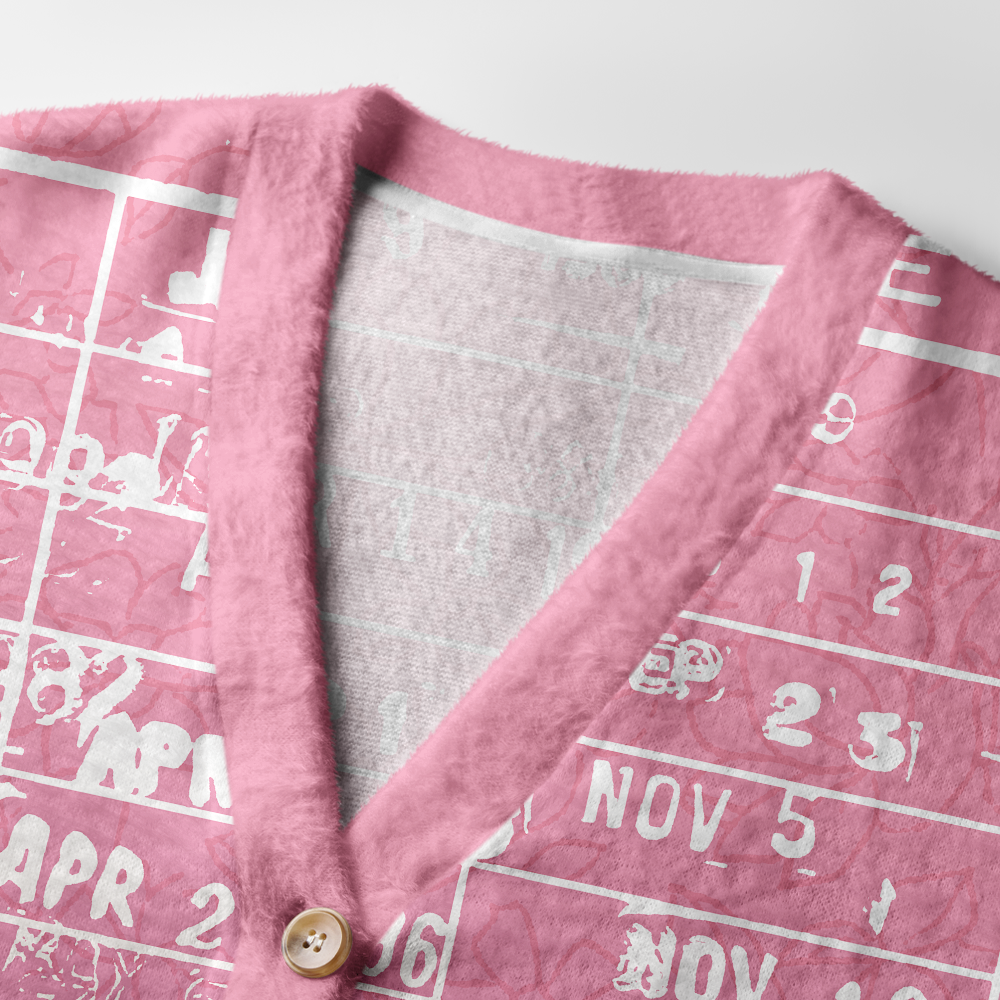 Pagewings Vintage Library Card Light Knit Unisex Cardigan Sweaters