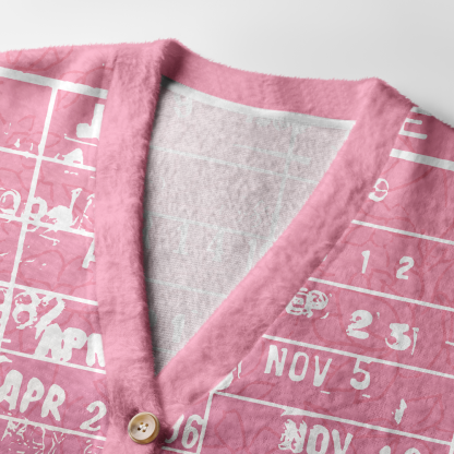 Pagewings Vintage Library Card Light Knit Unisex Cardigan Sweaters