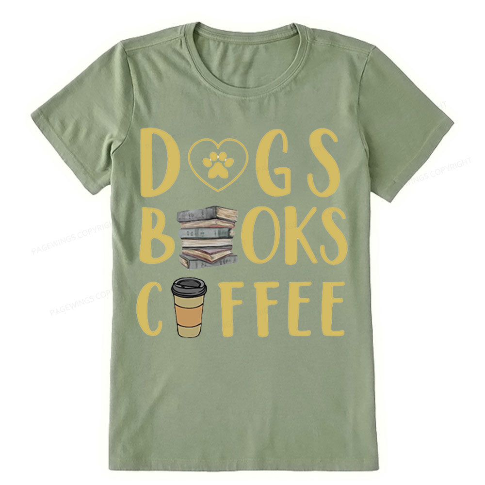 Pagewing Dogs, Books, Coffee Unisex Classic T-shirt