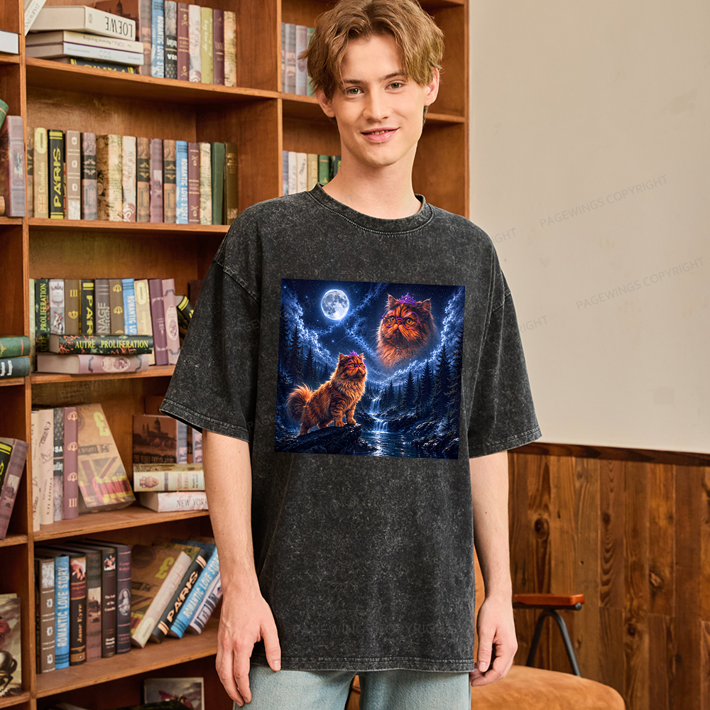 Pagewings Sci Fi Books Lover Unisex Washed T-shirt