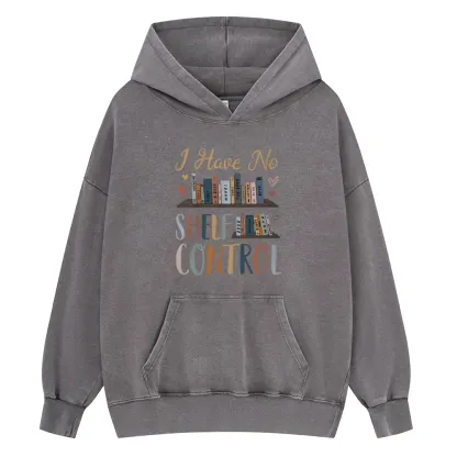 Pagewings  I Have No Shelf Control Unisex Washed Hoodie