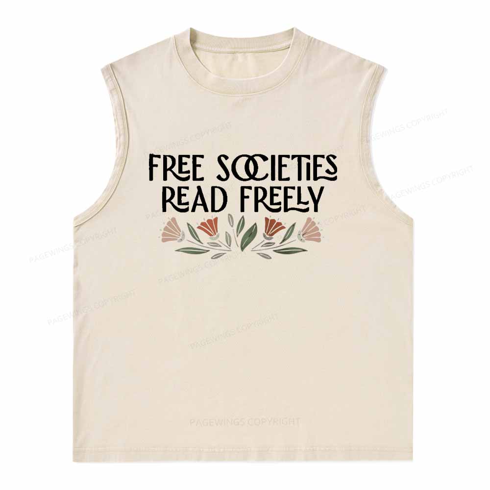 Pagewings Read Freely Unisex Washed Tank Top