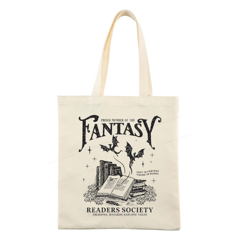 Pagewings Fantasy Readers Society Tote Bag