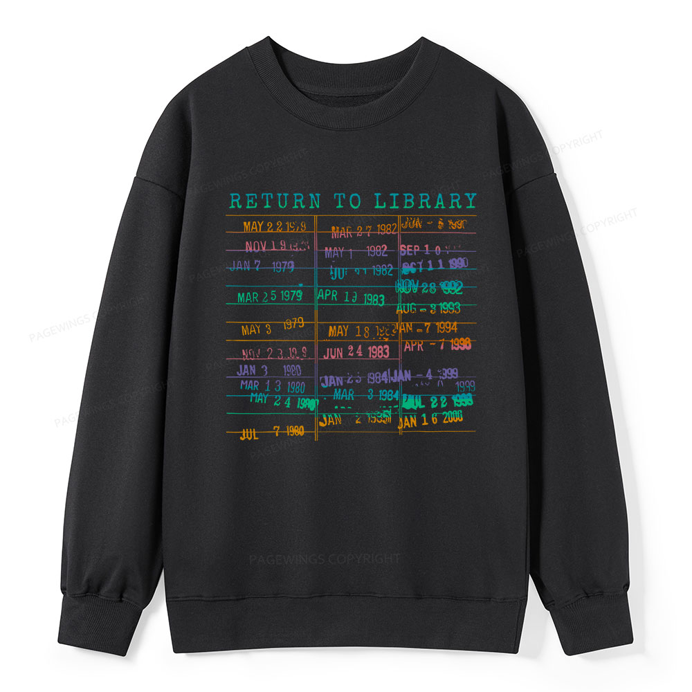 Pagewing Vintage Library Rainbow Unisex Classic Sweatshirt